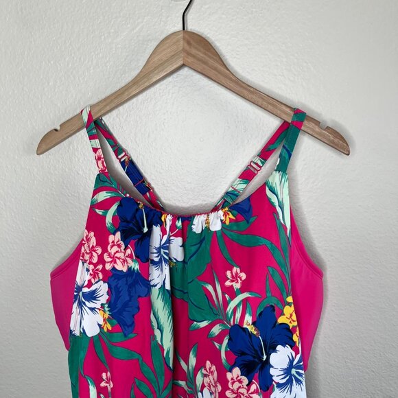 Cacique Lane Bryant Womens Floral Tankini Swimsuit Top Plus Size 20 - Picture 3 of 8